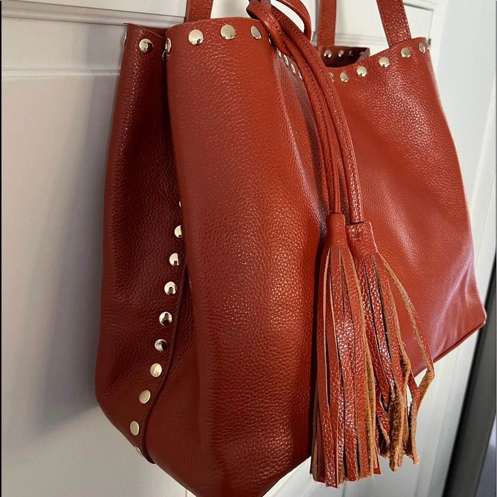 Laggo British Tan Tote bag. Leather, new without tags. - Picture 1 of 10